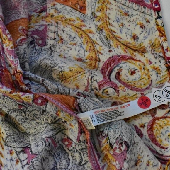 Free People Count Me In Trapeze Boho Tank Top Floral Mini Dress Size XS - Picture 14 of 15